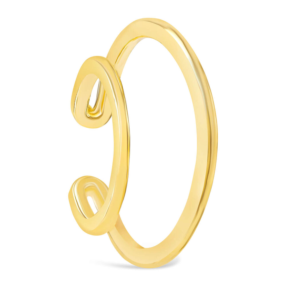 Silver & Gold Plated Double Plain Hoop Single Cuff Earring