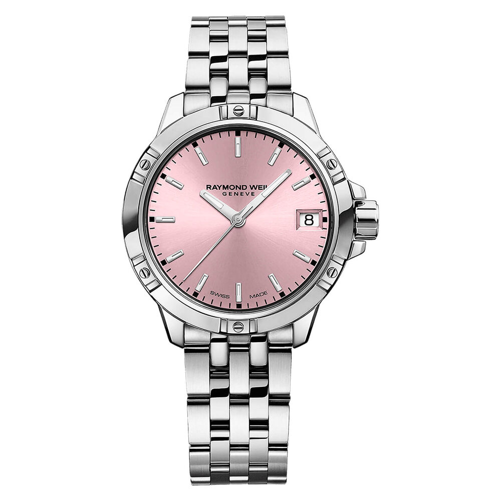 Raymond Weil Tango Quartz 30mm Pink Dial Steel Bracelet Watch image number 0