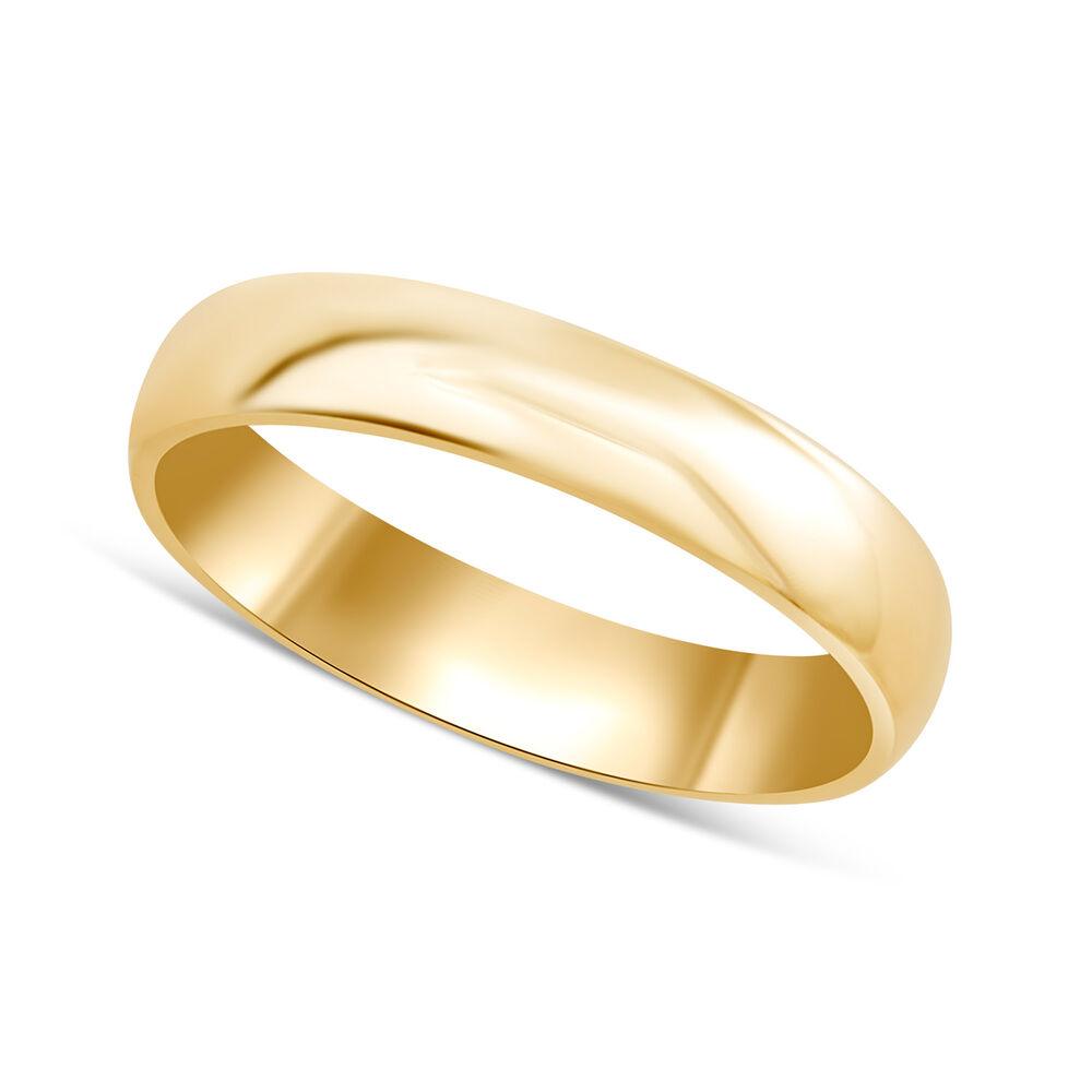 9ct Gold 4mm Gents Wedding Ring image number 0