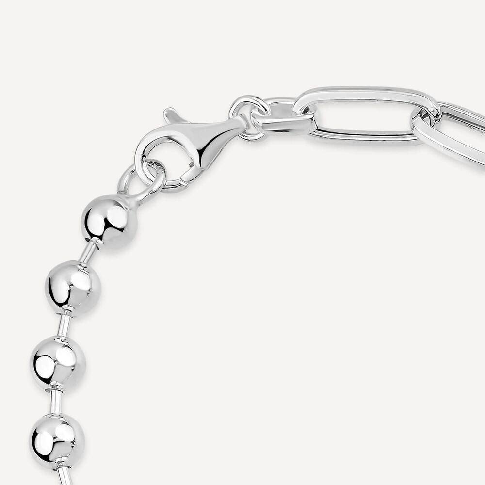 Sterling Silver Ball & Paperlink Bracelet image number 4