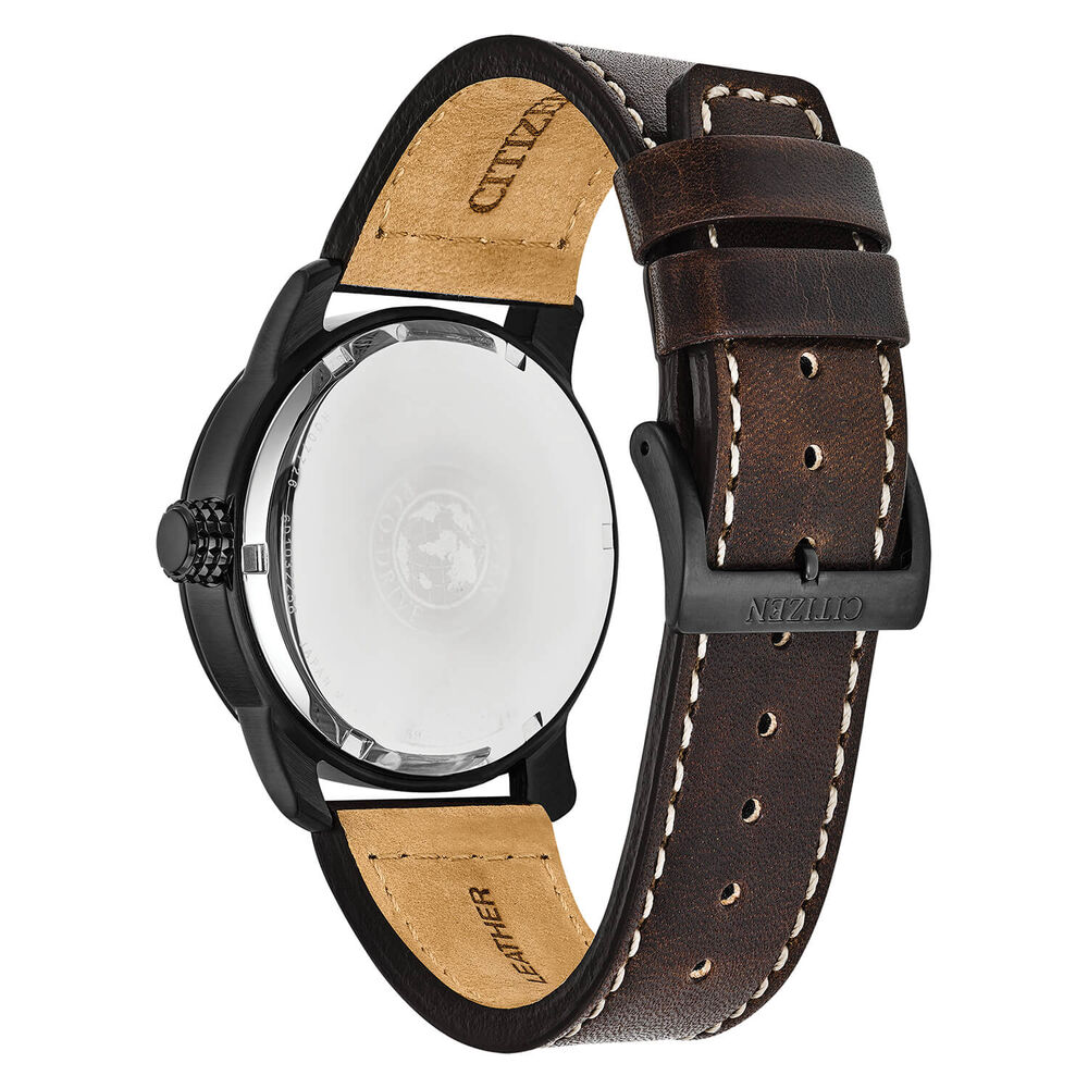 Citizen Eco-Drive Chandler Blue Dial and Brown Leather Strap Men's Watch