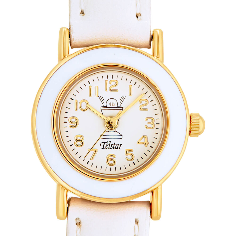 Telstar Girl's First Communion Watch Gold-Tone