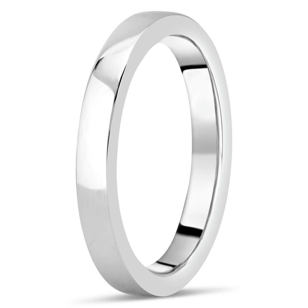 Sterling Silver Gents 3mm Plain Polished Band Ring image number 3