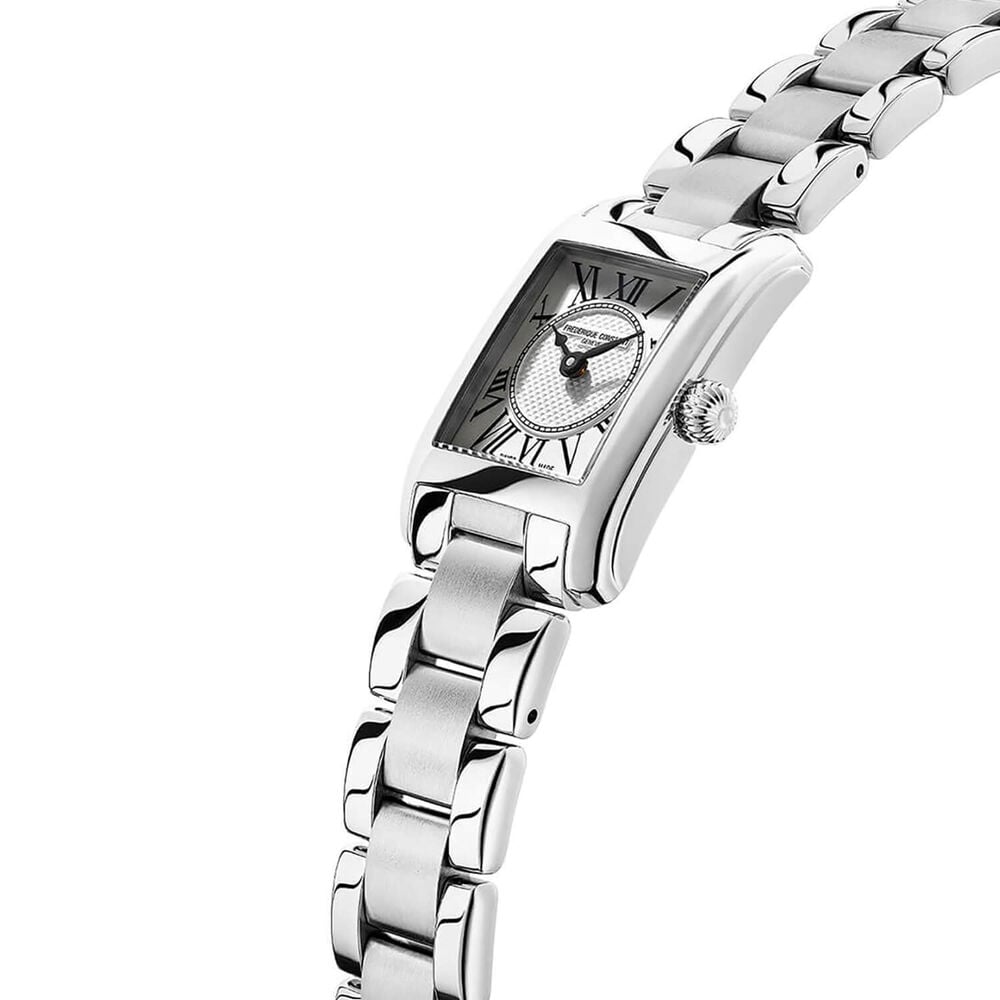 Frederique Constant Classics Carr&eacute;e 21mm White Dial Stainless Steel Bracelet Watch