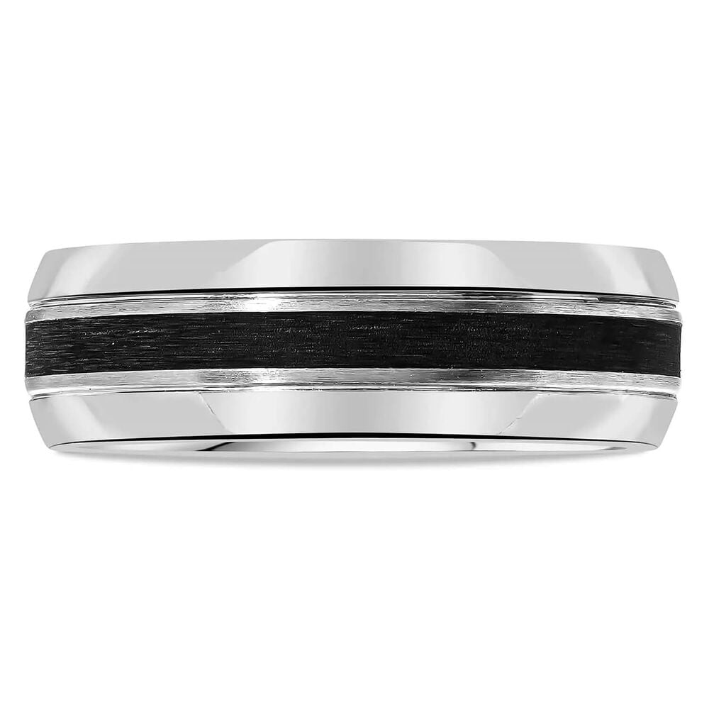 Titanium and Enamel 7mm Wedding Ring image number 1
