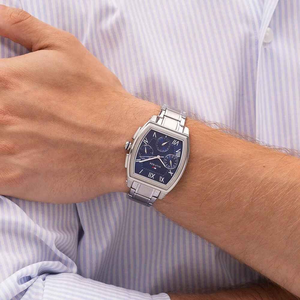 Tommy Hilfiger Oxford 36mm Blue Dial Stainless Steel Bracelet Watch image number 3