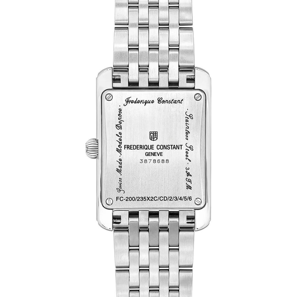 Frederique Constant Classics Caree Small Seconds 36x25.2mm Silver Dial Steel Bracelet Watch image number 2