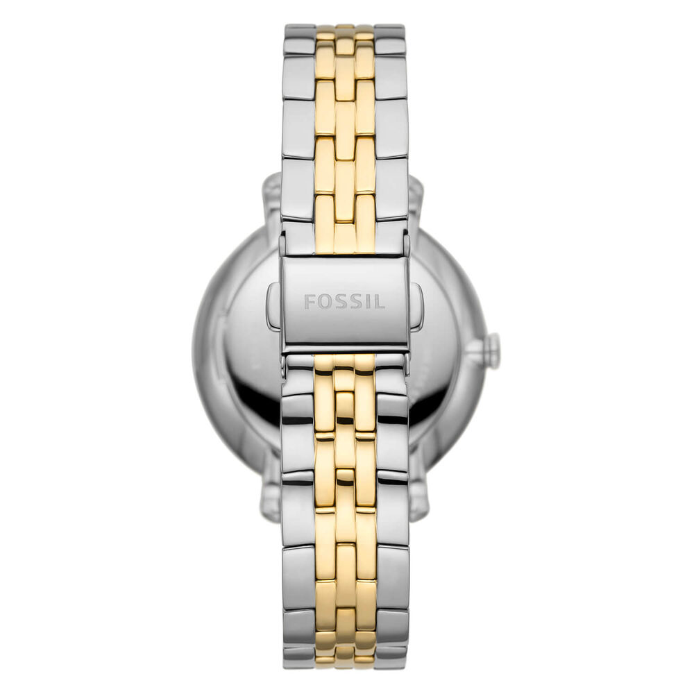 Fossil Jacqueline 36mm Sun Moon White Dial Two Tone Bracelet Watch image number 2