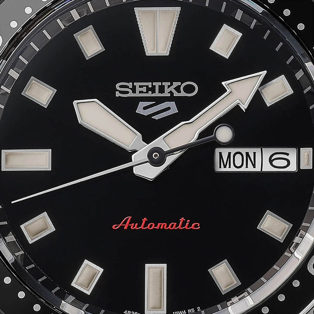 Seiko 5 Sports SKX 42.5mm Black Dial Stainless Steel Bracelet Watch