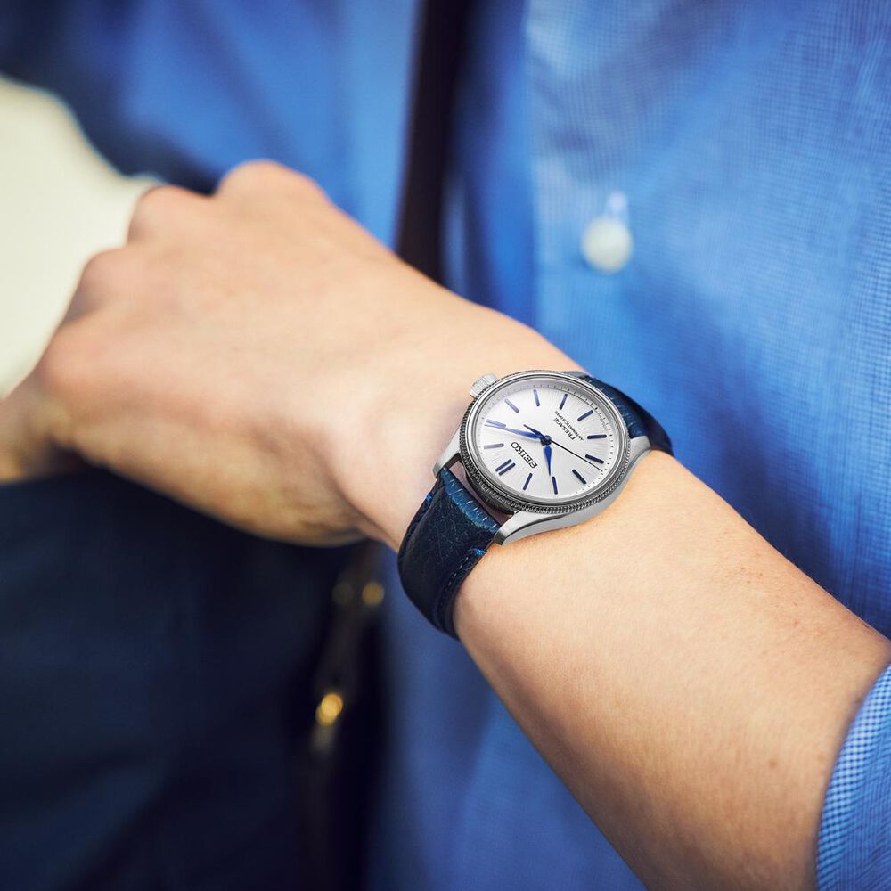 Seiko 145th Anniversary Presage Classic Series Limited Edition 'Shiro-neri' Leather Strap Watch