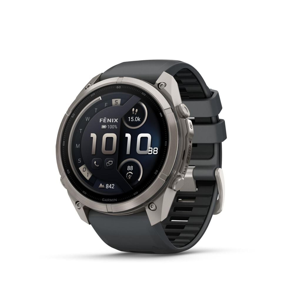 Garmin fenix 9 Pro 51mm Titanium Graphite/Black Silicone Strap Watch