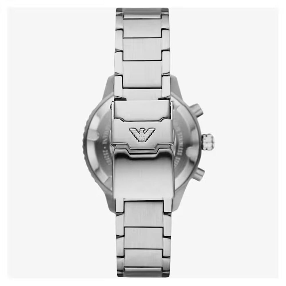 Emporio Armani World Explorer 43.5mm Green Dial Steel Bracelet Chronograph Watch image number 2