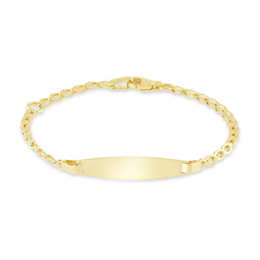 Girls' 9ct Gold Curb ID Bracelet