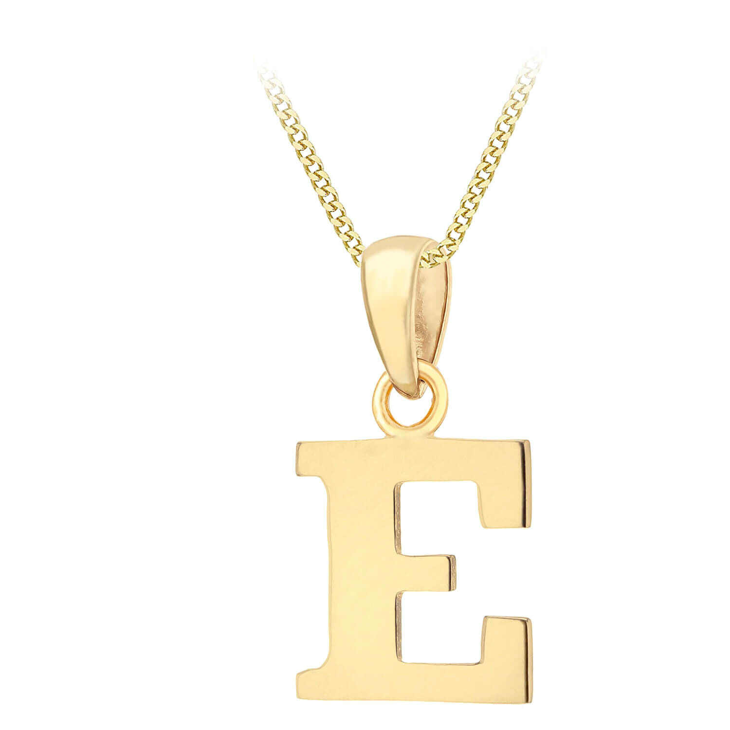 E pendant gold on sale