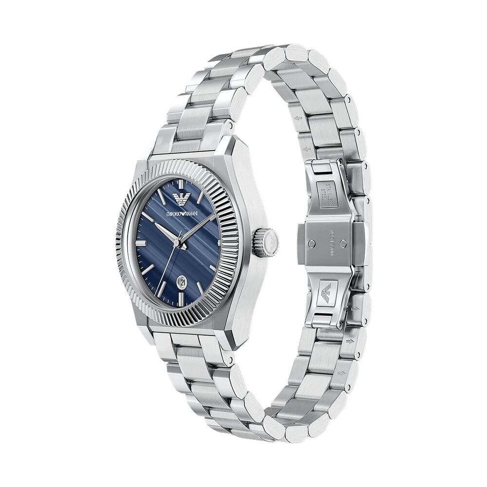 Emporio Armani Federica 32mm Blue Dial Stainless Steel Bracelet Watch