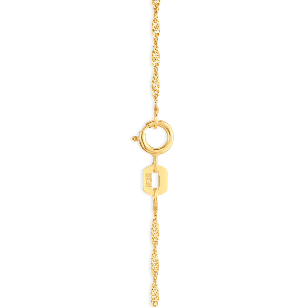 9ct Yellow Gold 18’ Sparkle Sing Chain Necklace image number 3