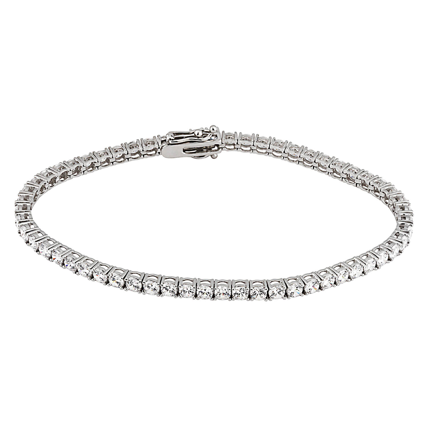 White gold cz bracelet best sale