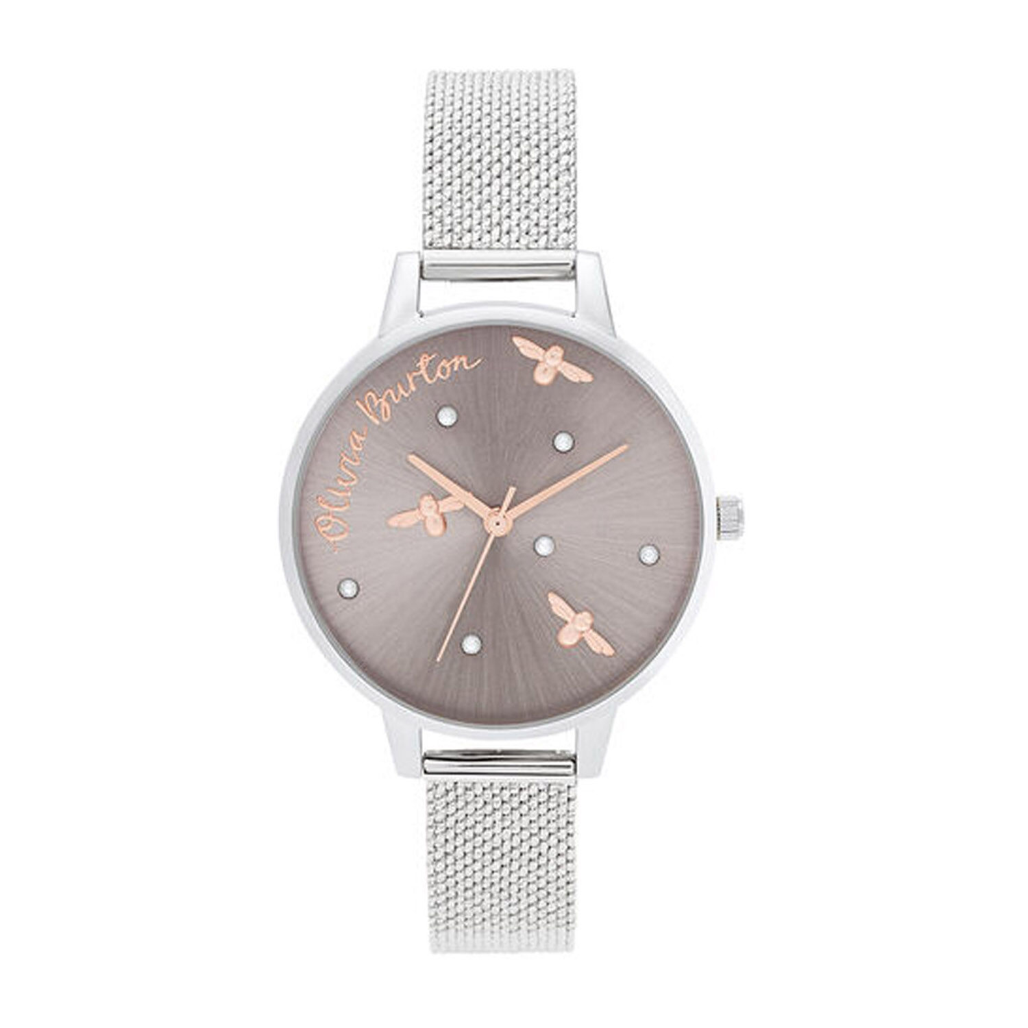 Olivia burton store silver watch