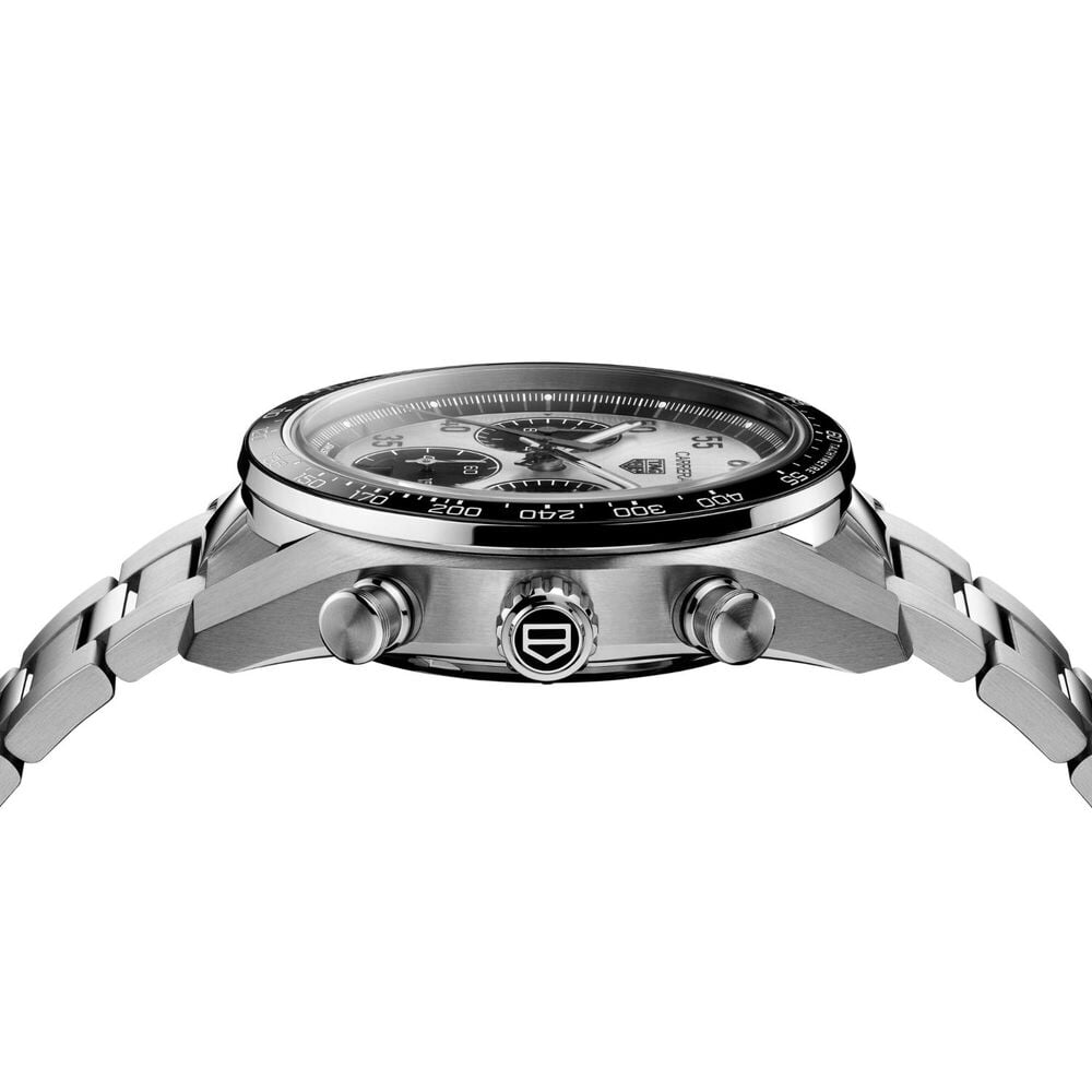 TAG Heuer Carrera Chronograph Sport 42mm Silver Dial Steel Bracelet Watch
