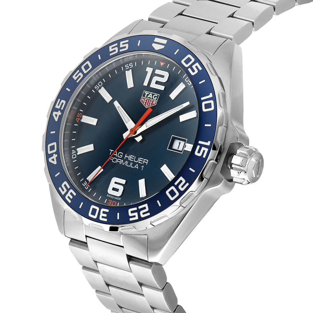 TAG Heuer Formula 1 Date 43mm Blue Dial & Bezel Stainless Steel Bracelet Watch image number 1