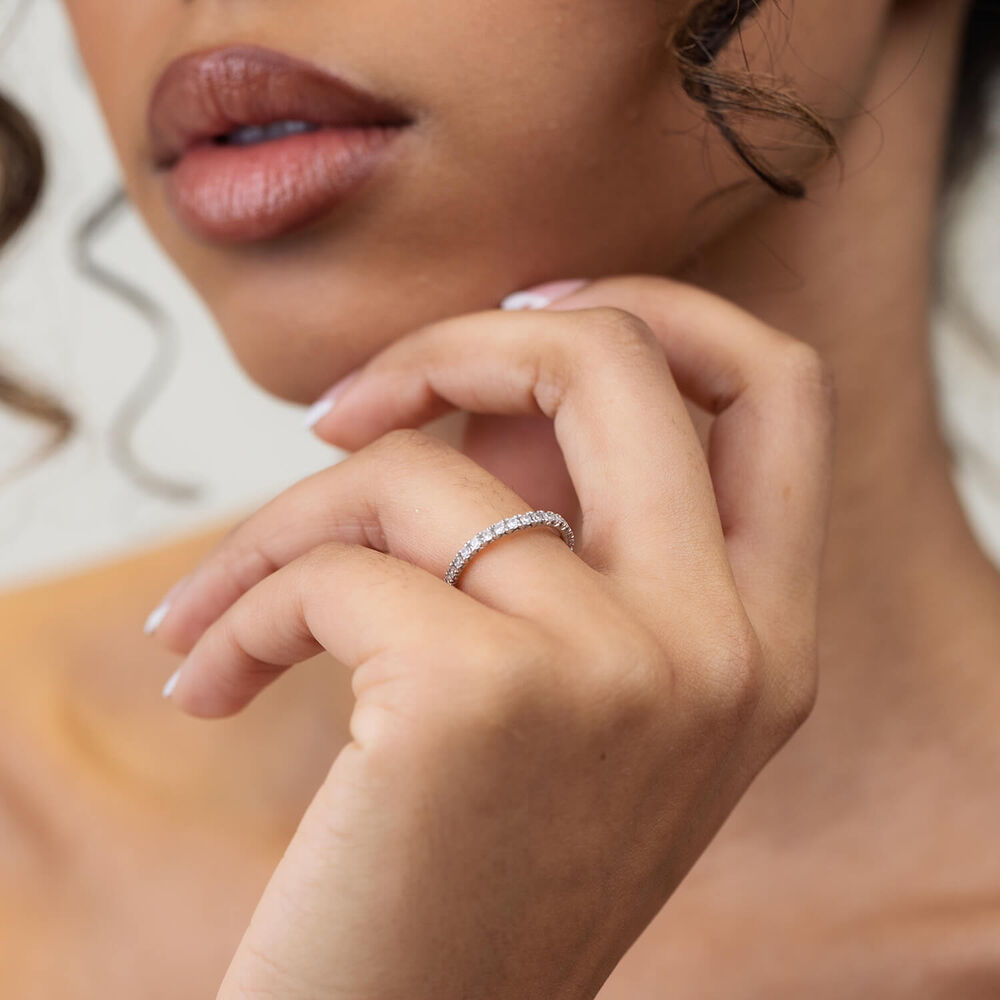 Born Platinum 0.30ct Claw Set Diamond Wedding Ring image number 6