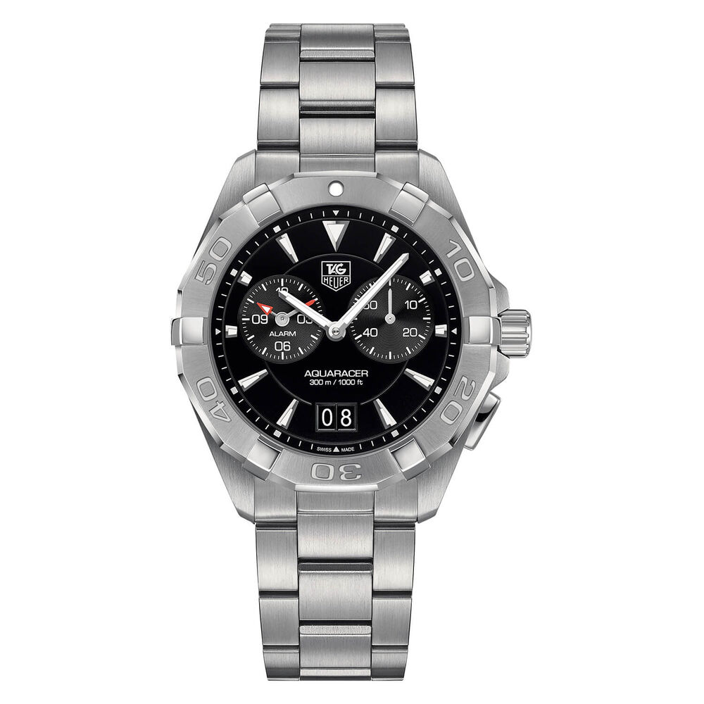 TAG Heuer Aquaracer quartz-alarm men's black bracelet watch image number 0