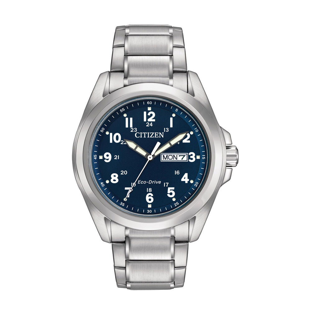 Citizen Eco-Drive Men's Blue Dial Stainless Steel Watch