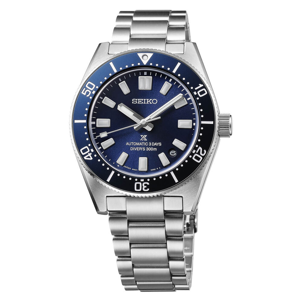 Seiko Prospex 1965 Revival Diver’s 40mm Scuba Blue Dial Steel Bracelet Watch image number 0