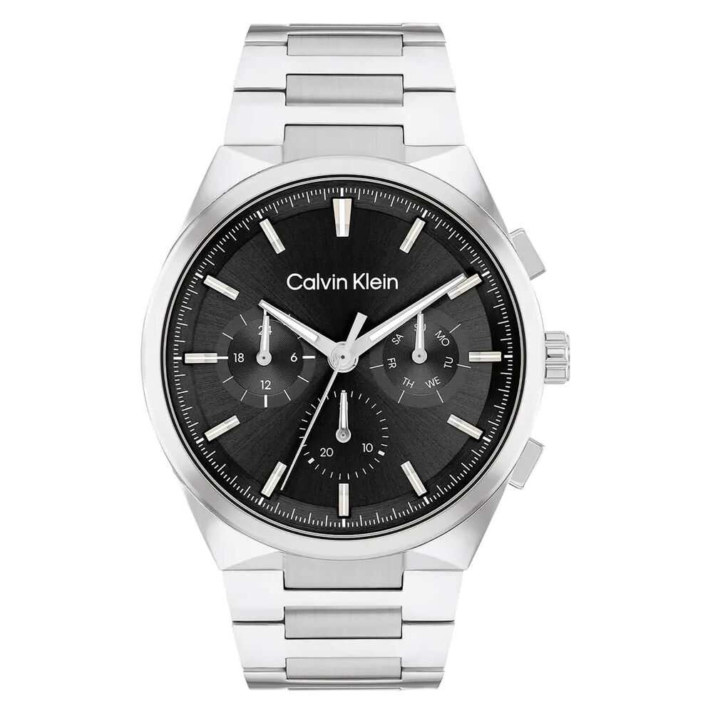Calvin Klein 44mm Black Dial Steel Bracelet Watch