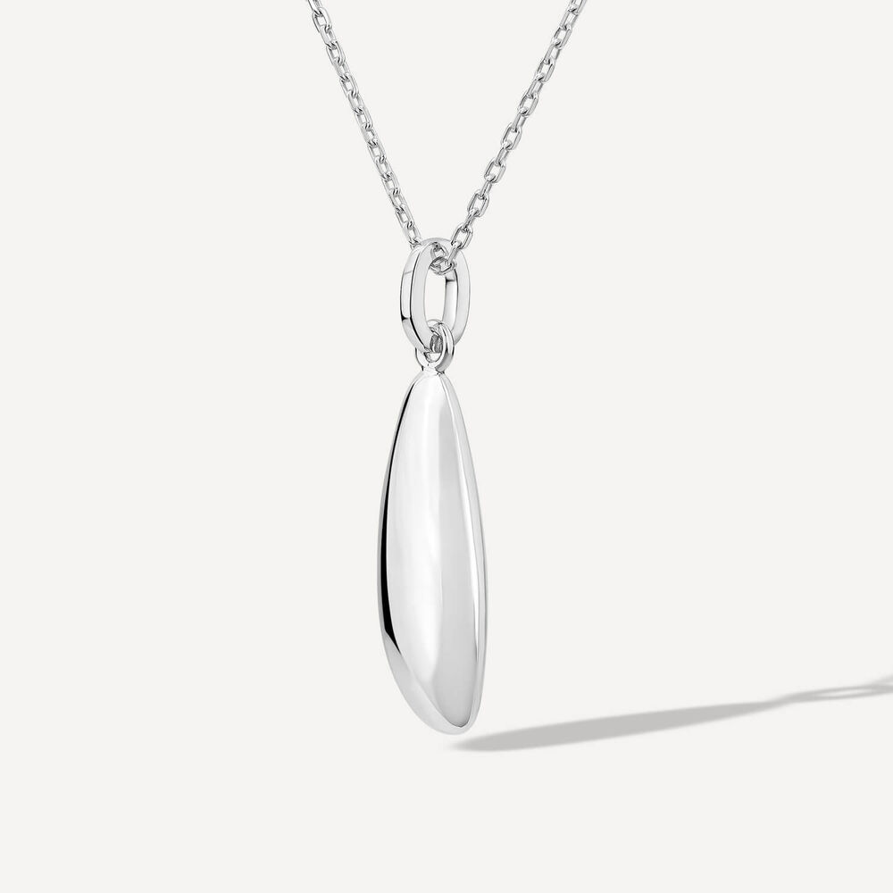 Sterling Silver Pebble Shaped Pendant image number 1