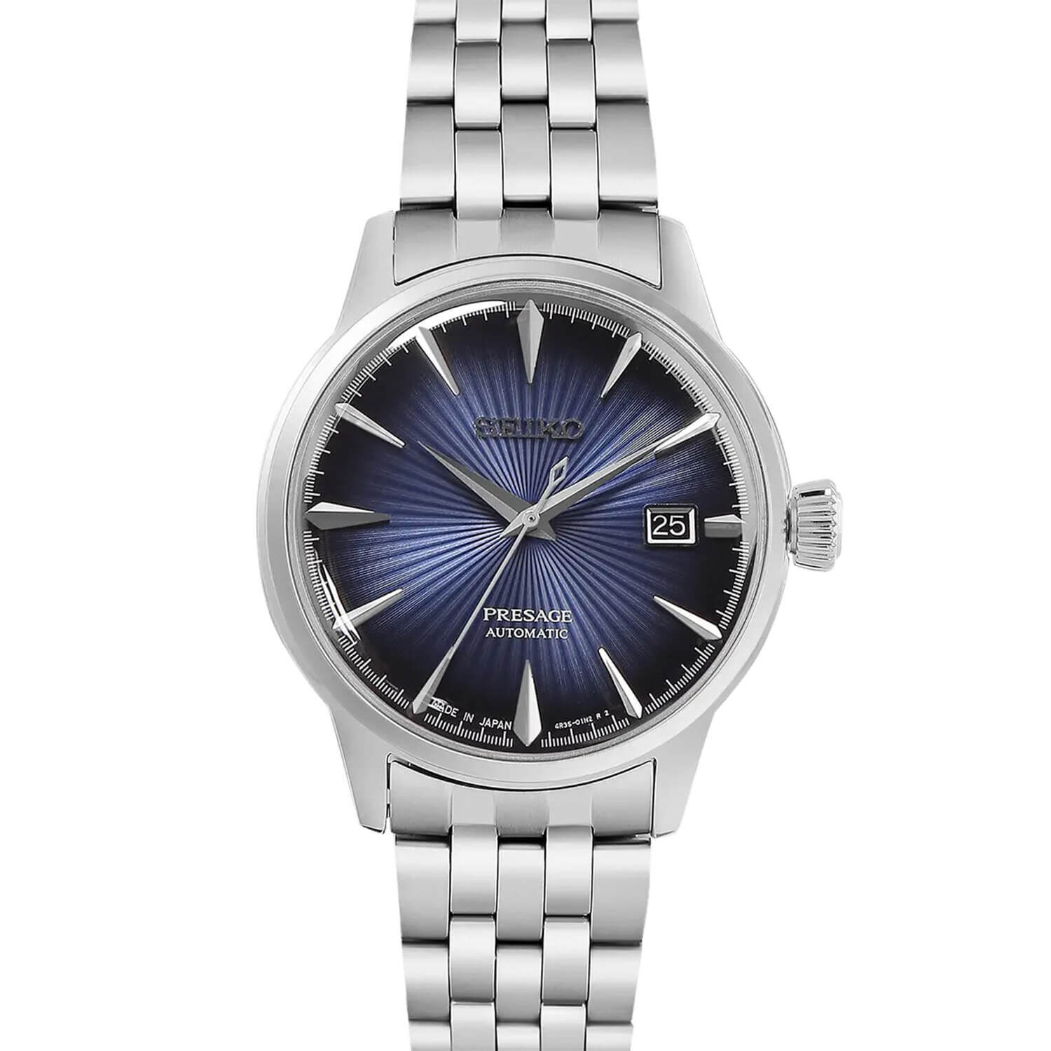 Seiko Presage Basic Line 40.5mm Blue Dial Steel Mens Watch