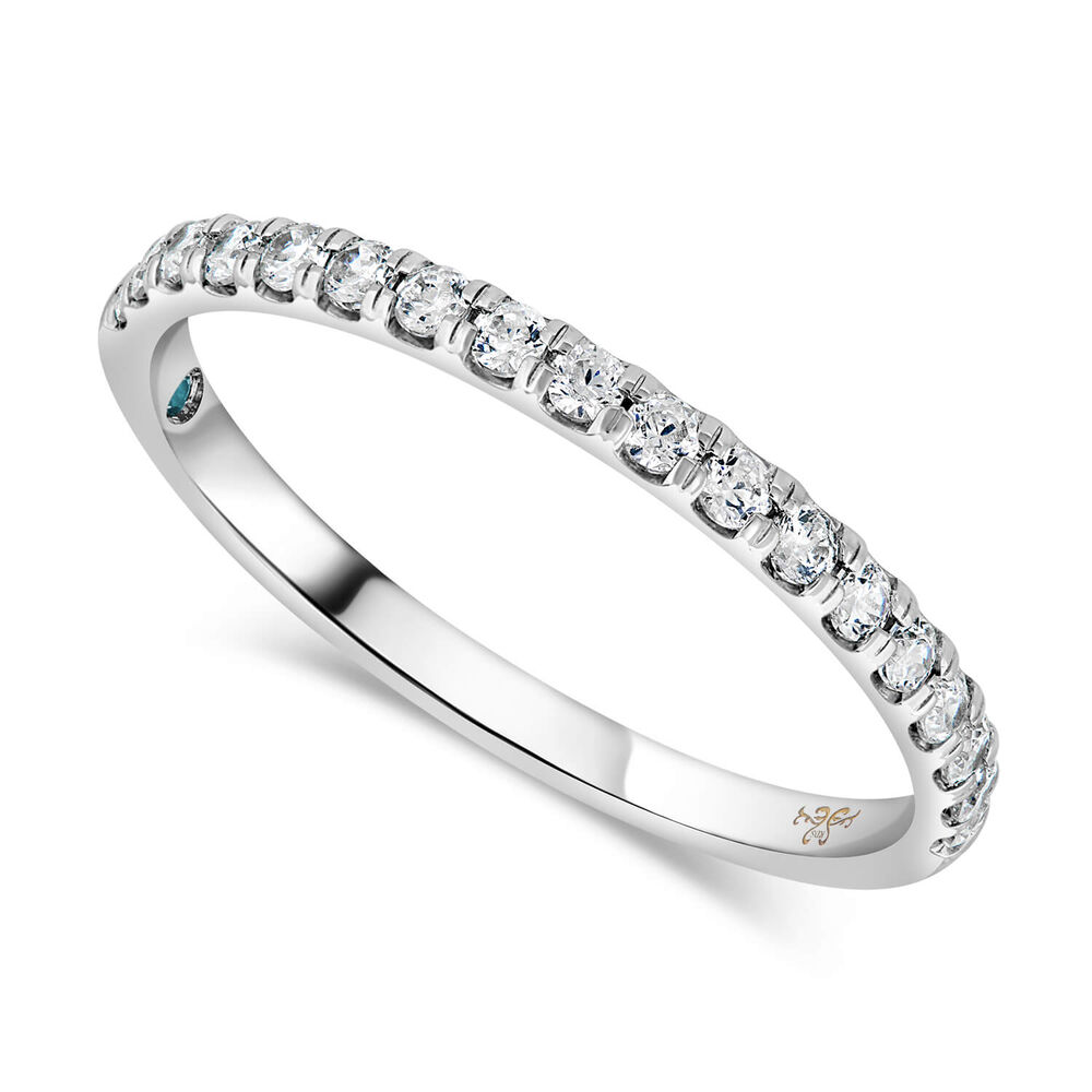 Kathy de Stafford 18ct White Gold "Alannah" Claw Set Diamond 0.20ct Wedding Ring