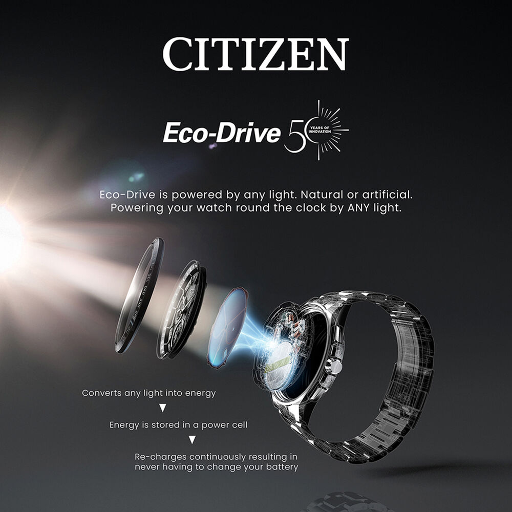 Citizen World Chronograph A.T 43mm Blue Dial Stainless Steel Bracelet Watch