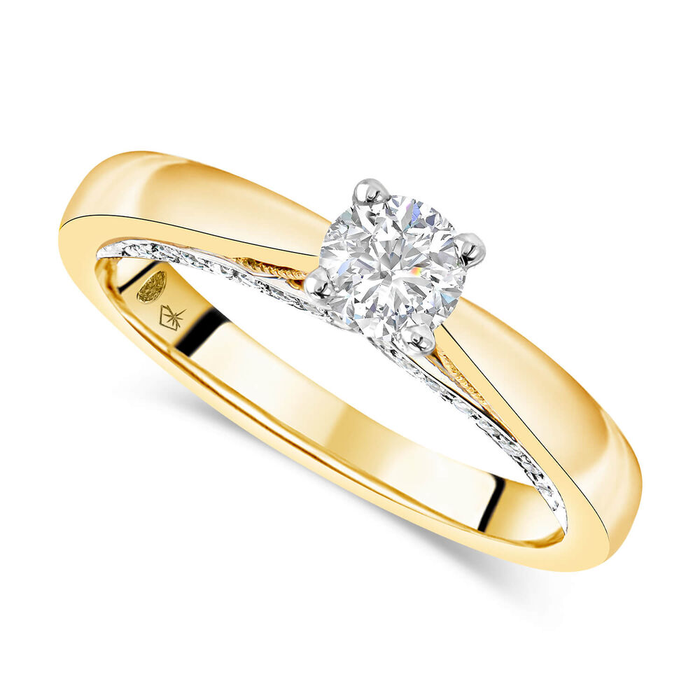 Northern Star 0.45ct Diamond 18ct Yellow Gold Four Claw Solitaire Ring image number 0