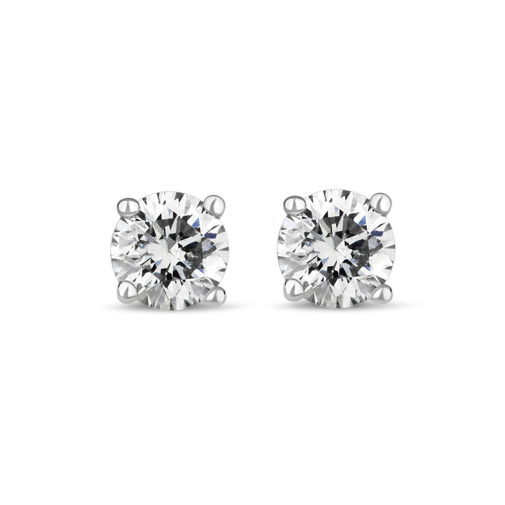 9ct White Gold Tulip Setting 0.15 Carat Diamond Stud Earrings