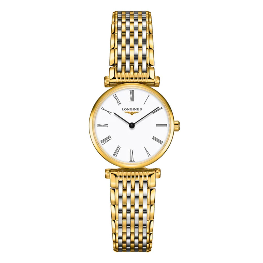 Longines Elegance La Grande Classique de Longines 24mm White Dial Two Tone Bracelet Watch