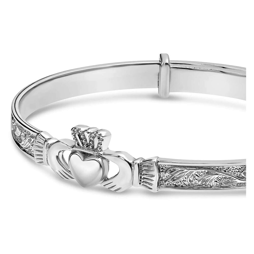 Sterling Silver Claddagh Baby Bangle