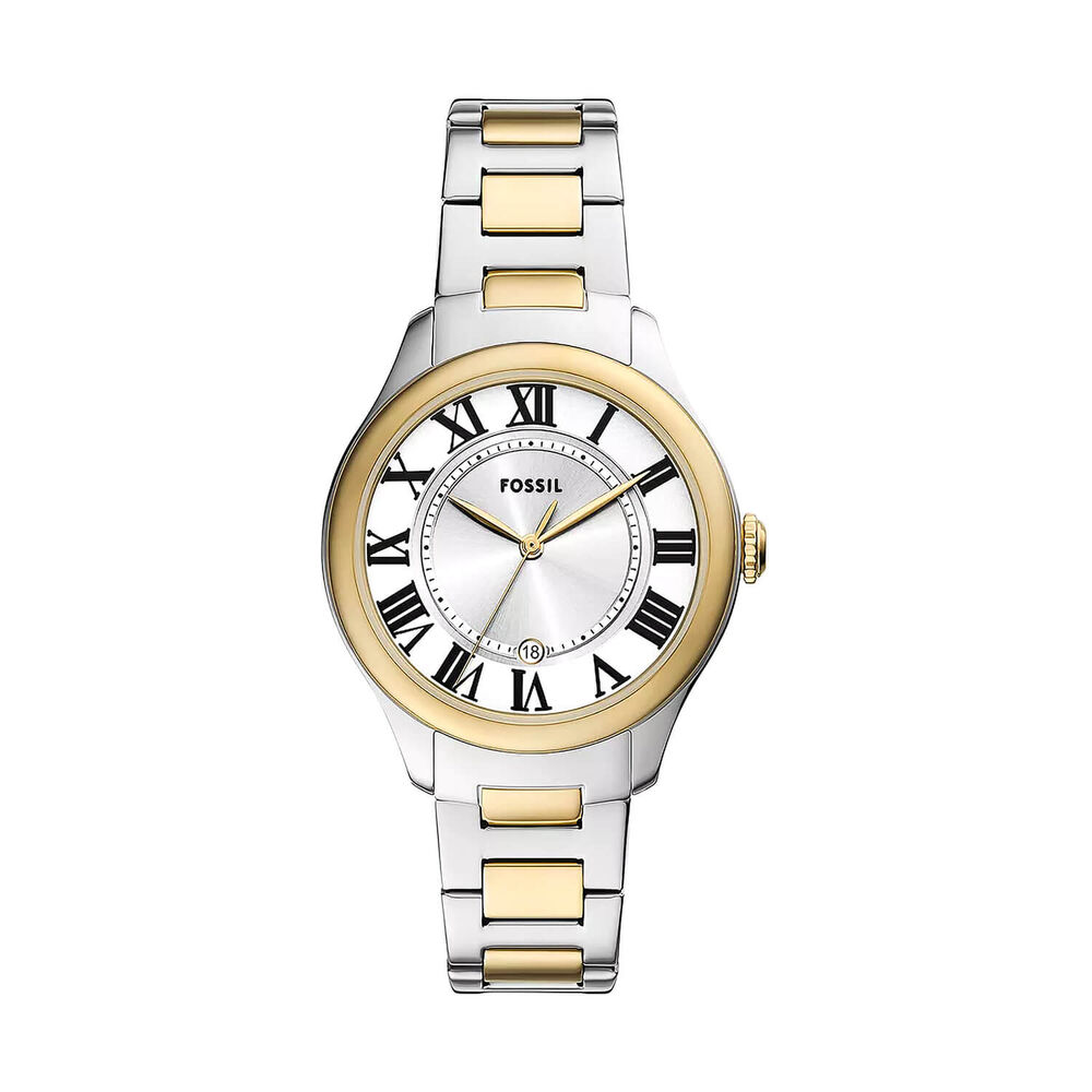 Fossil Gilmore 38mm Silver Dial Two Tone Stainless Steel Bracelet Watch image number 0