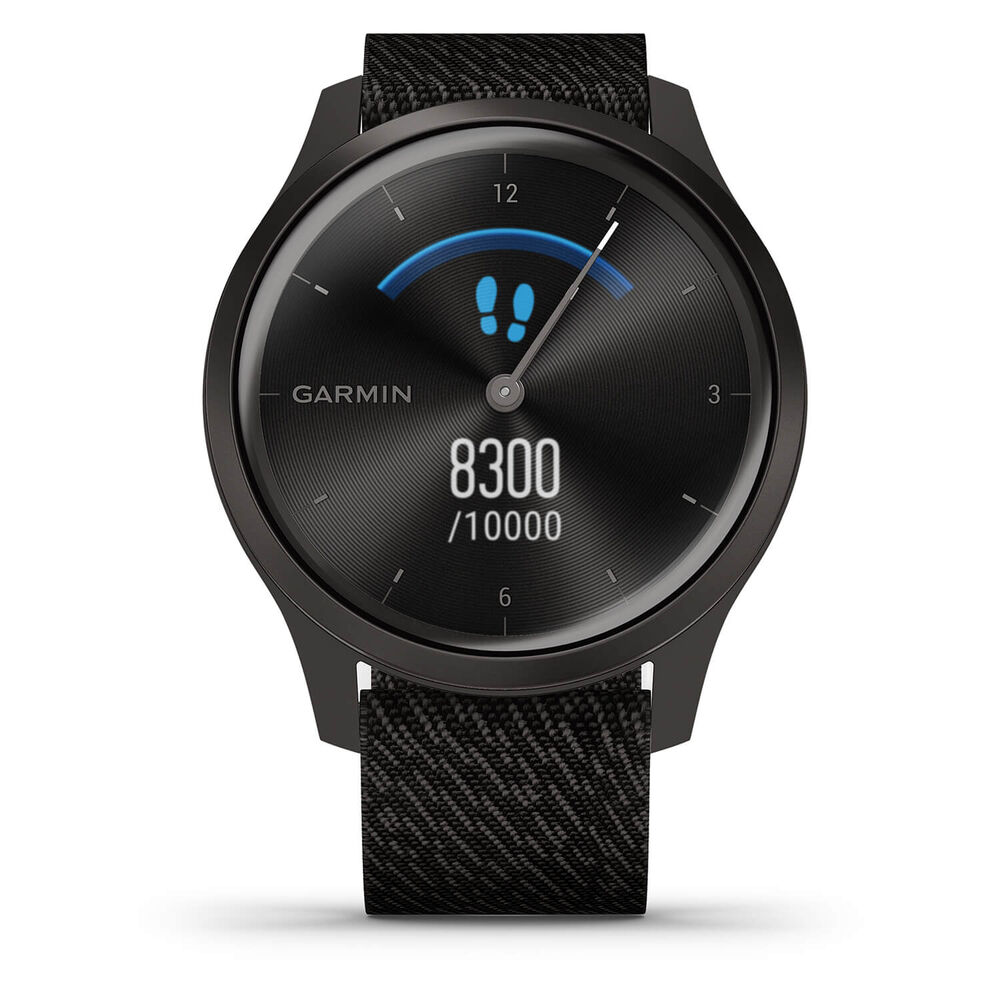 Garmin Vivomove Style Graphite Black Hybrid Black Band Smartwatch