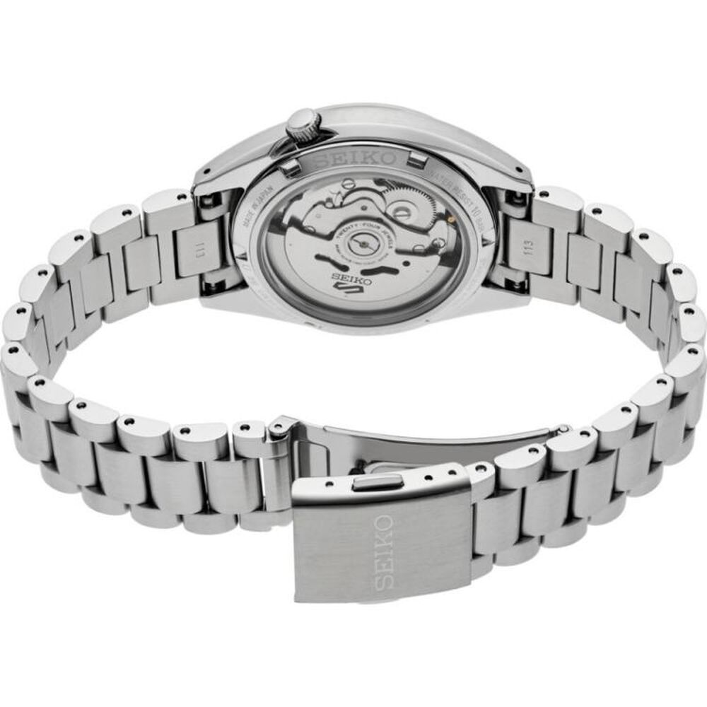 Seiko 5 Sports SNXS ‘Deep black wash’ Classic Sports 37.4mm Black Dial Steel Bracelet Watch image number 5