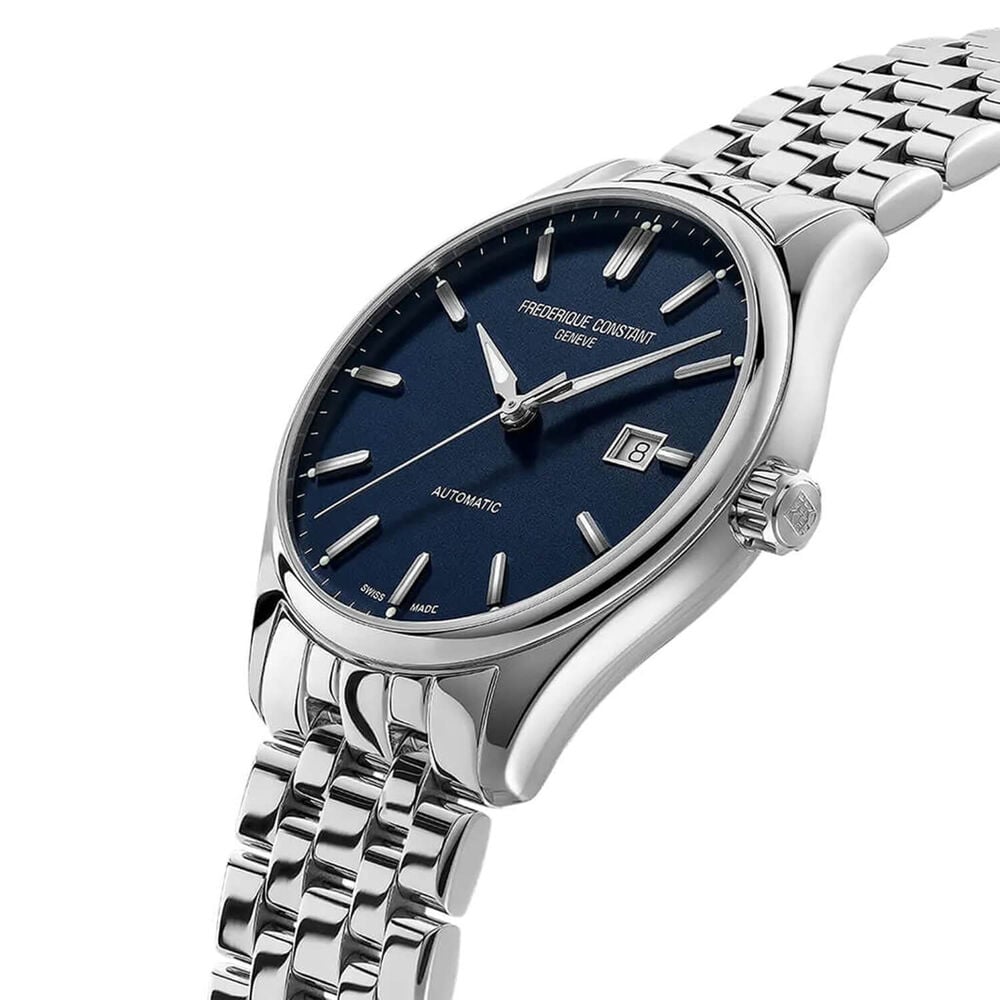 Frederique Constant Classics Index Automatic 40mm Blue Dial Steel Bracelet Watch image number 1