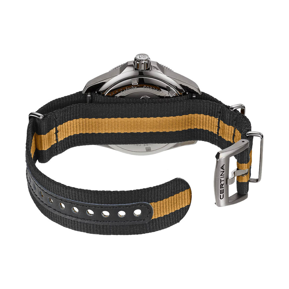 Certina DS Action Diver Powermatic 80 43mm Black Dial Synthetic Strap Watch image number 3