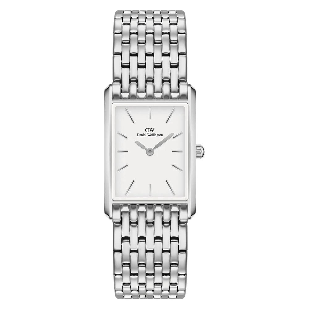 Daniel Wellington Bound 32x22mm White Dial 9-Link Steel Bracelet Watch