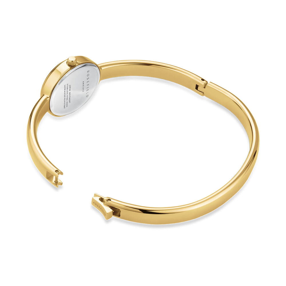 Rosefield Bangle Gold 19.5x23.5mm Mother of Pearl Dial 23k Gold Plated Steel Bangle Watch image number 4