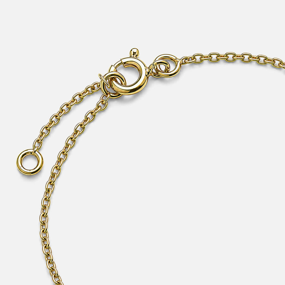 Yellow Gold Plated Sterling Silver Unicorn Charm Kids Bracelet