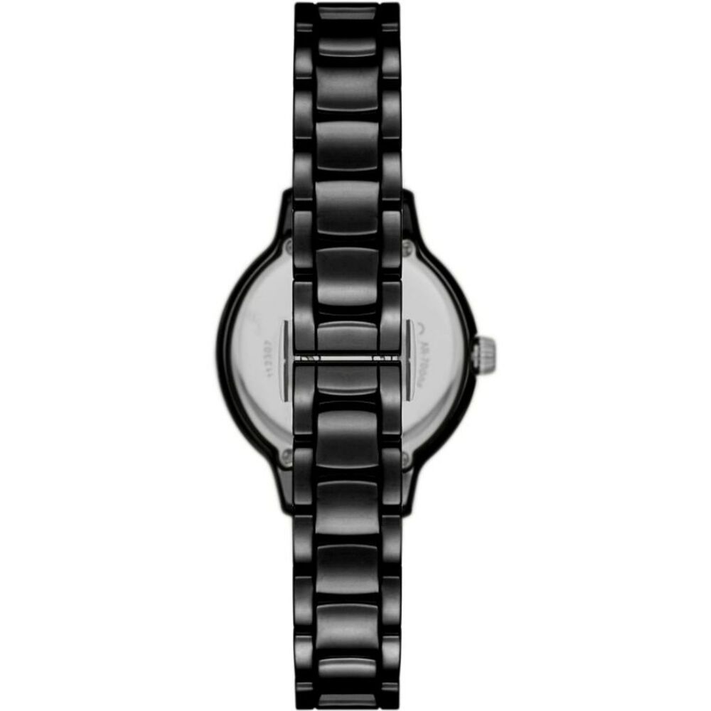 Emporio Armani Cleo 32mm Black Dial Cubic Zirconia Set Black Ceramic Case Watch image number 2