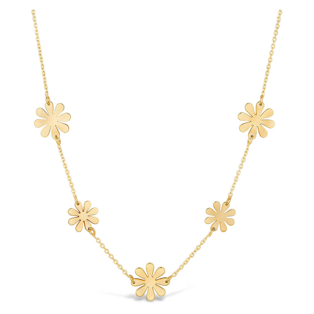 9ct Daisy Chain Ladies Necklet image number 0