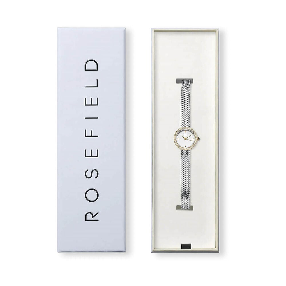 Rosefield Mini Small Edit 20.4mm White Dial Stainless Steel Bracelet Watch image number 3