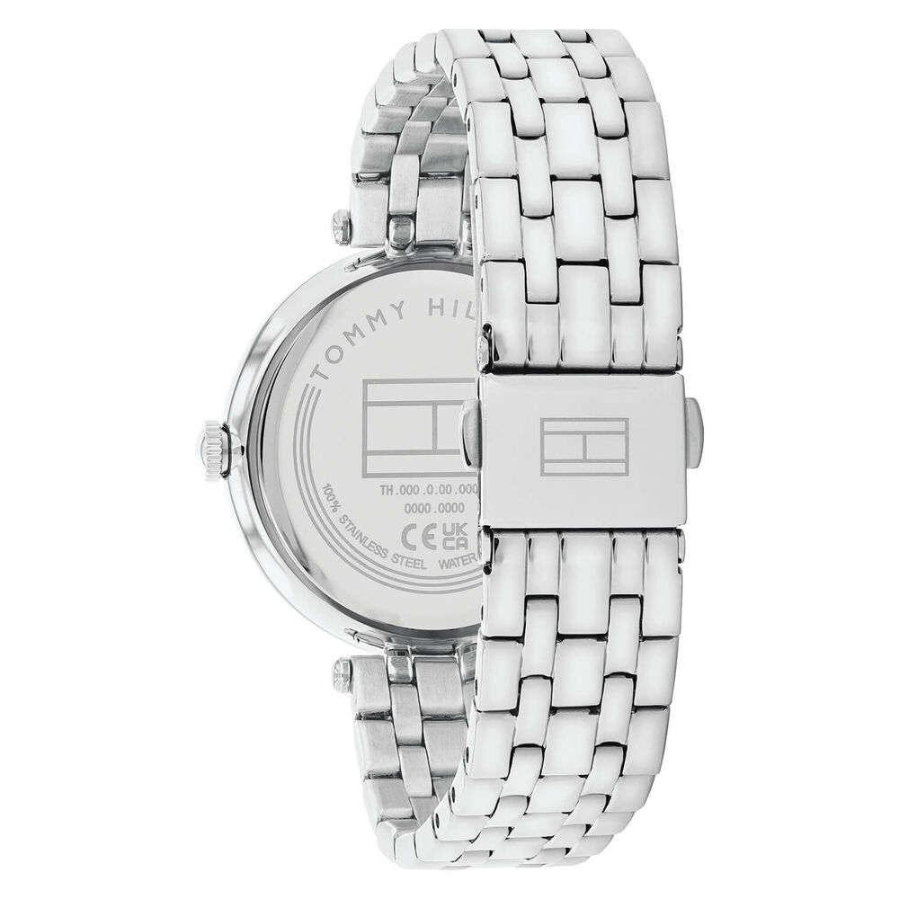 Tommy Hilfiger 34mm Silver Dial Zirconia Bezel Steel Bracelet Watch image number 2