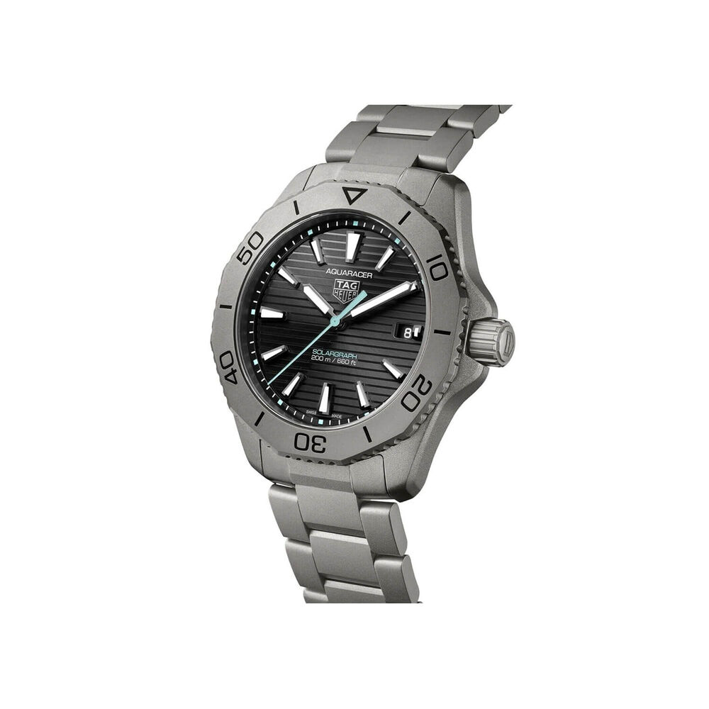TAG Heuer Aquaracer Professional 200 Solargraph 40mm Black Dial Titanium Bracelet Watch image number 1